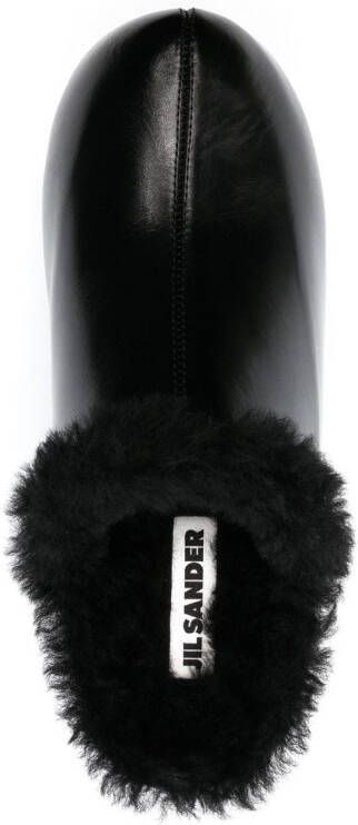Jil Sander shearling-lined clogs Black