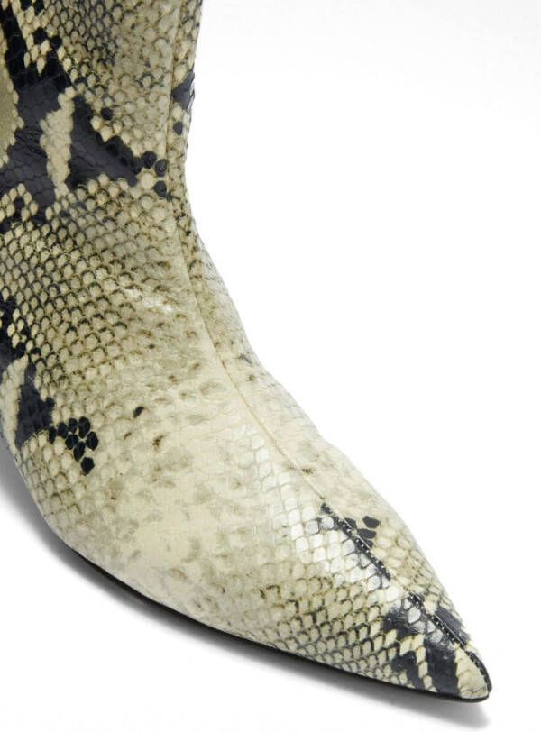 Jil Sander snake-print leather ankle boots Neutrals