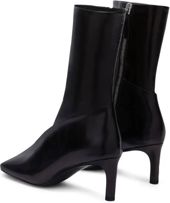 Jil Sander square-toe ankle boots Black