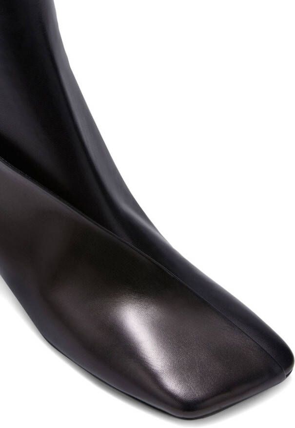 Jil Sander square-toe ankle boots Black