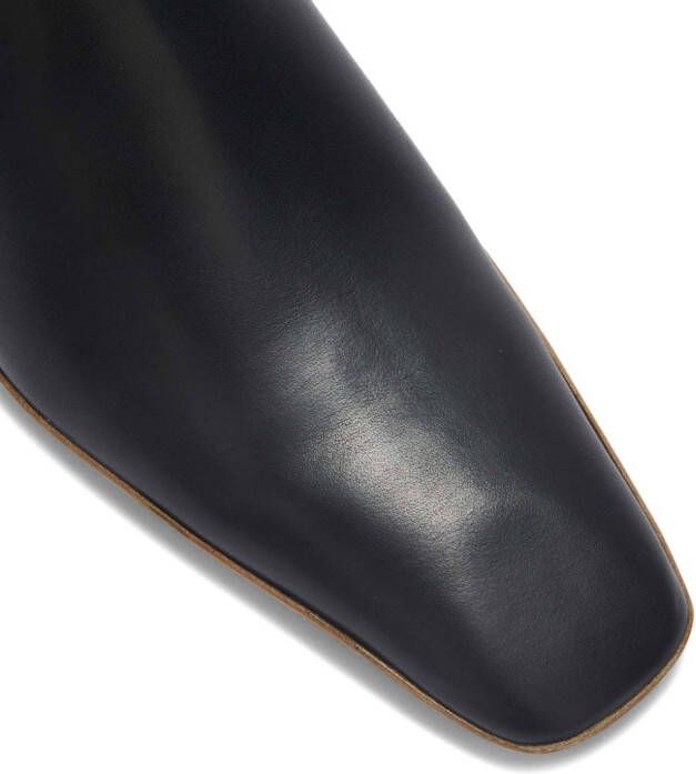 Jil Sander square-toe leather mules Black