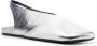 Jil Sander square-toe metallic ballerina shoes Silver - Thumbnail 2