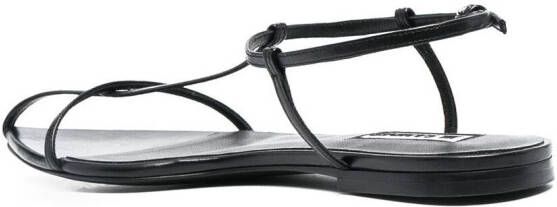 Jil Sander strappy flat sandals Black