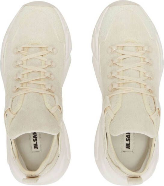 Jil Sander suede low-top sneakers Neutrals