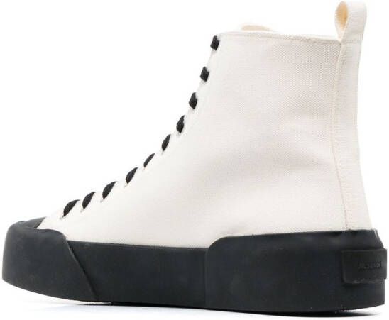 Jil Sander two-tone high-top sneakers White