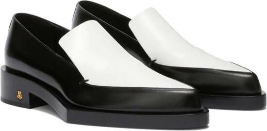 Jil Sander two-tone leather loafers Black