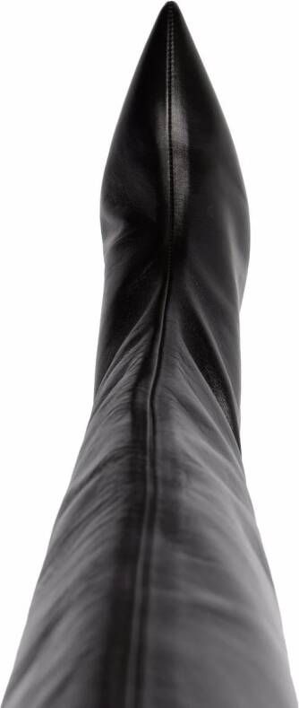 Jil Sander wedge-heel knee boots Black