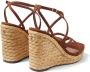 Jimmy Choo 110mm Ayla raffia wedged sandals Brown - Thumbnail 3