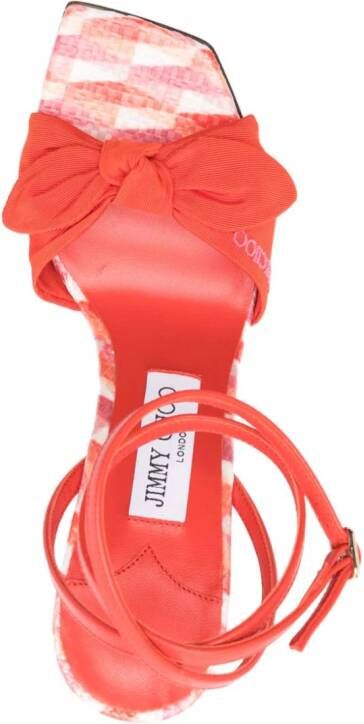 Jimmy Choo 120mm geometric wedge sandals Red