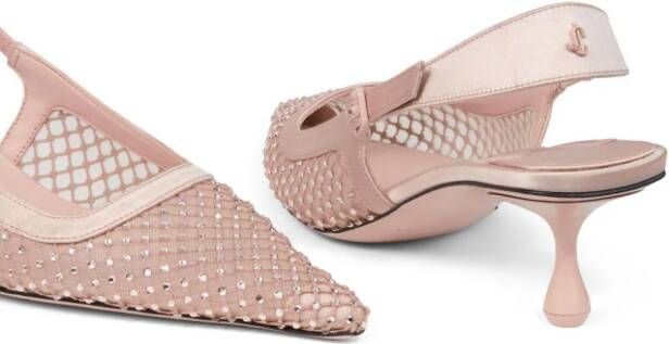 Jimmy Choo 50mm Amel crystal-embellished pumps Pink