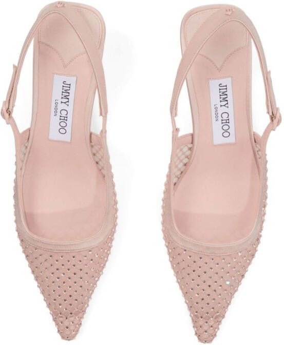 Jimmy Choo 50mm Amel crystal-embellished pumps Pink