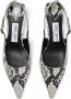 Jimmy Choo 50mm Amel snake-print leather pumps White - Thumbnail 5