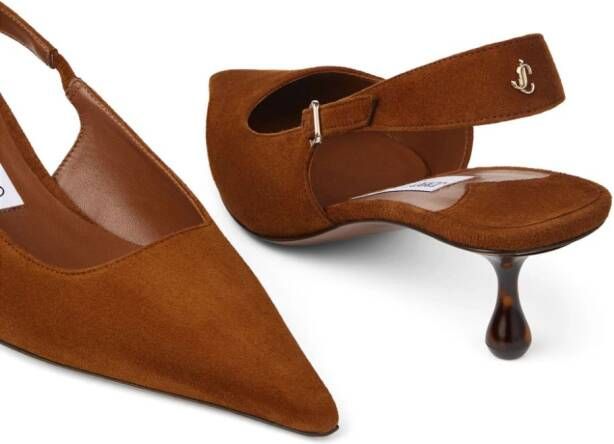 Jimmy Choo 50mm Amel suede pumps Brown