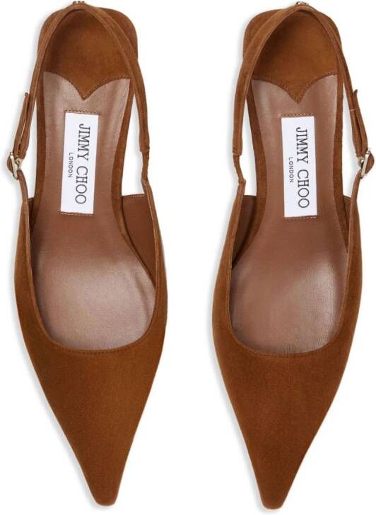 Jimmy Choo 50mm Amel suede pumps Brown