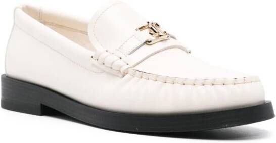 Jimmy Choo Addie leather loafers Neutrals