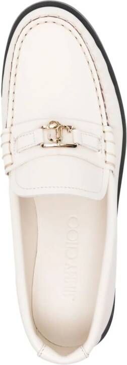 Jimmy Choo Addie leather loafers White