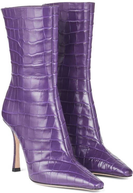 Jimmy Choo Agathe 100mm pointed-toe boots Purple