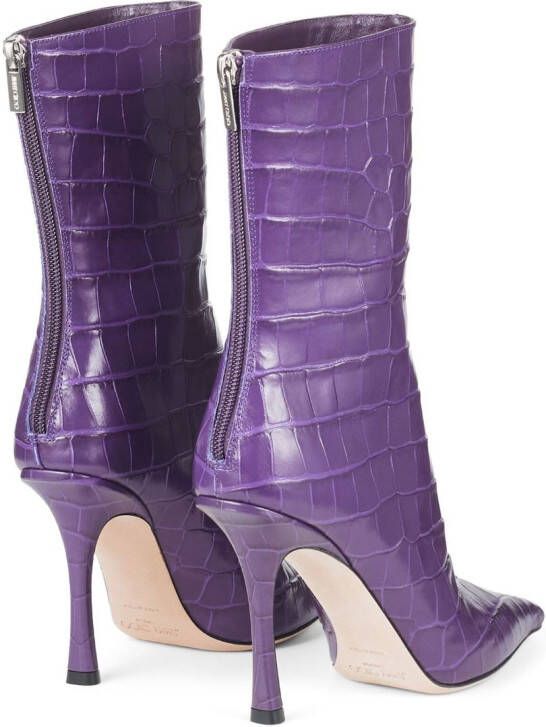 Jimmy Choo Agathe 100mm pointed-toe boots Purple