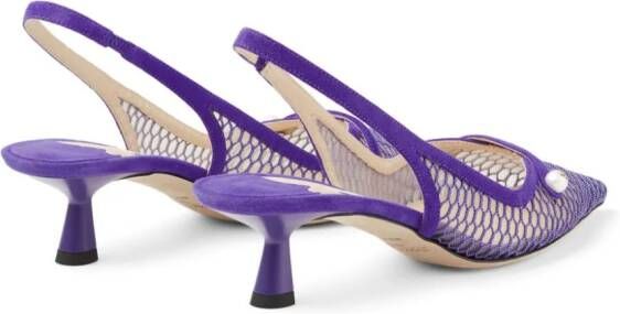 Jimmy Choo Amita 45mm fishnets sandals Purple