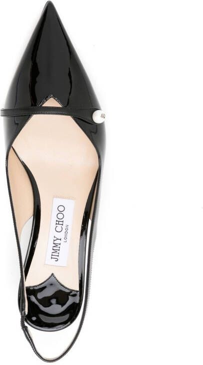 Jimmy Choo Amita 65mm leather pumps Black