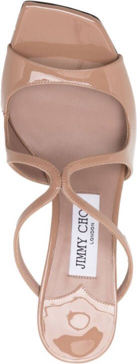 Jimmy Choo Anise 75mm patent leather mules Neutrals
