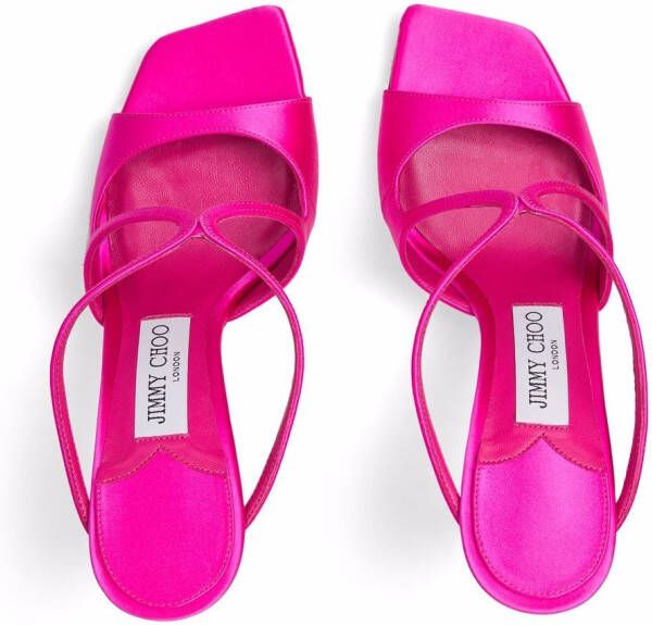 Jimmy Choo Anise 95mm square sandals Pink