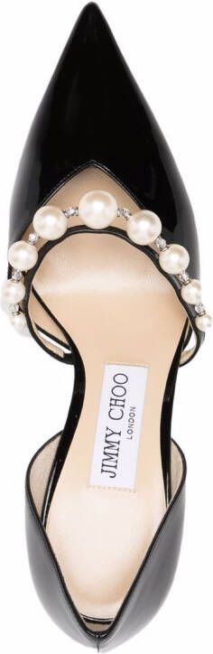Jimmy Choo Aurelie 85mm pearl-embellished pumps Black