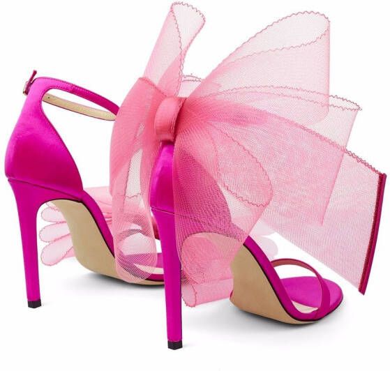 Jimmy Choo Aveline 100 asymmetric sandals Pink