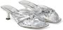 Jimmy Choo Avenue 50mm metallic-effect mules Silver - Thumbnail 2