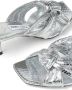 Jimmy Choo Avenue 50mm metallic-effect mules Silver - Thumbnail 4