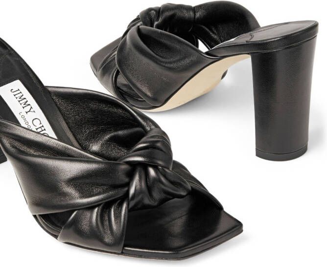 Jimmy Choo Avenue 85mm leather sandals Black