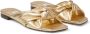 Jimmy Choo Avenue knotted metallic leather sandals Gold - Thumbnail 2