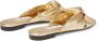 Jimmy Choo Avenue knotted metallic leather sandals Gold - Thumbnail 3