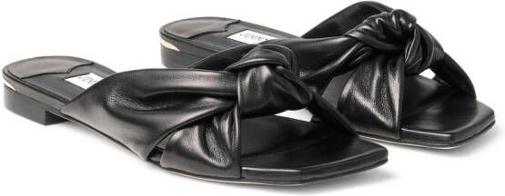 Jimmy Choo Avenue leather sandals Black