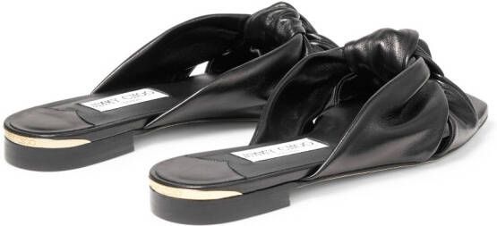 Jimmy Choo Avenue leather sandals Black