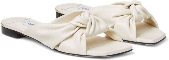 Jimmy Choo Avenue leather sandals White