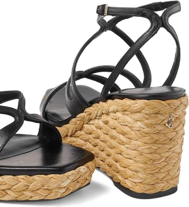 Jimmy Choo Ayla 85mm wedge sandals Black