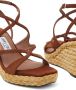 Jimmy Choo Ayla 85mm wedge sandals Brown - Thumbnail 3