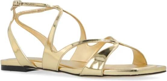 Jimmy Choo Ayla metallic sandals Gold