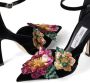 Jimmy Choo Azara 100mm floral-embellished pumps Black - Thumbnail 5
