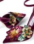 Jimmy Choo Azara 100mm floral-embellished pumps Purple - Thumbnail 5