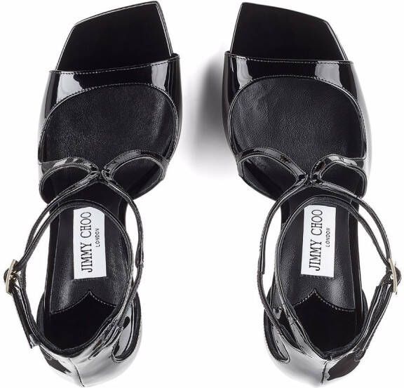 Jimmy Choo Azia 110mm square sandals Black