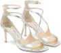 Jimmy Choo Azia 75mm metallic-effect sandals Silver - Thumbnail 2