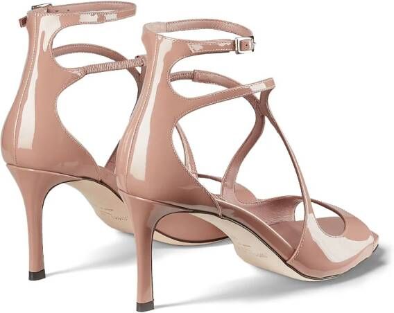 Jimmy Choo Azia 75mm patent-leather sandals Pink