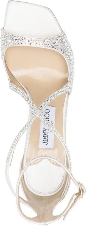 Jimmy Choo Azia 95mm crystal-embellished sandals White