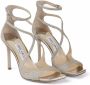 Jimmy Choo Azia 95mm glitter sandals Silver - Thumbnail 2