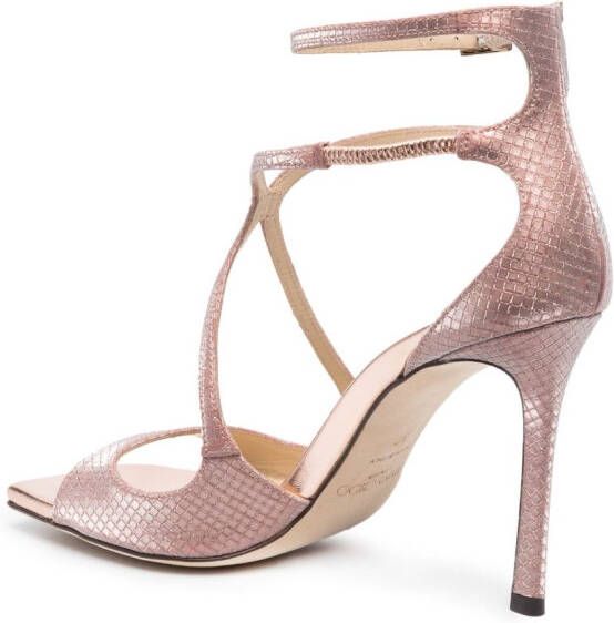 Jimmy Choo Azia 95mm leather sandals Pink
