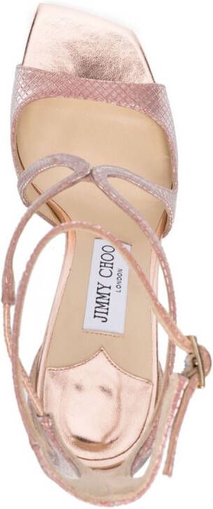 Jimmy Choo Azia 95mm leather sandals Pink