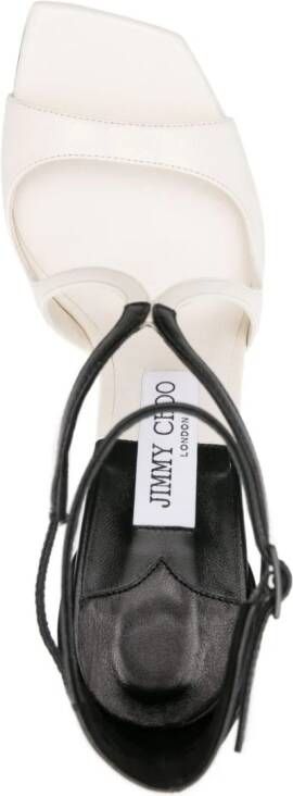 Jimmy Choo Azia 95mm leather sandals White