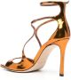 Jimmy Choo Azia 95mm metallic-effect sandals Brown - Thumbnail 3